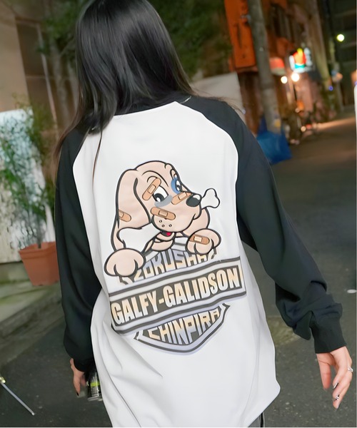GALFY(ガルフィー)の「GA×GALFY-バイク乗りロンTee(Tシャツ/カットソー・メンズ・ブラック/ブラック系2/チャコール/ホワイト・L/XL)」の2枚目の写真