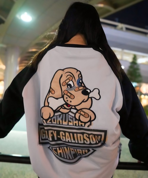 GALFY(ガルフィー)の「GA×GALFY-バイク乗りロンTee(Tシャツ/カットソー・メンズ・ブラック/ブラック系2/チャコール/ホワイト・L/XL)」の8枚目の写真
