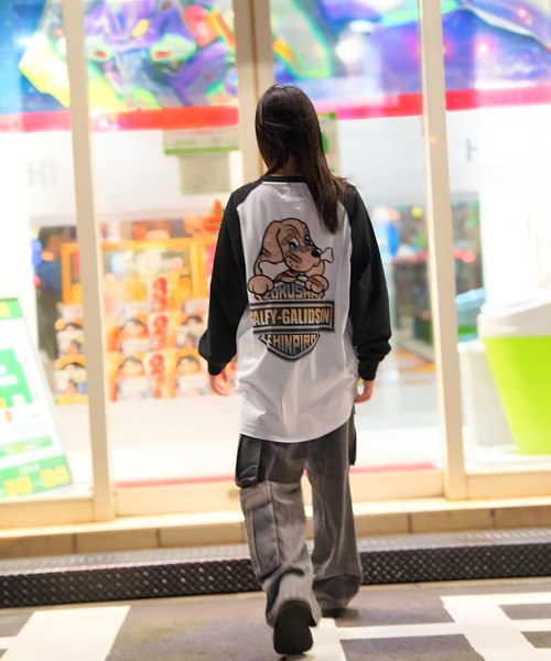 GALFY(ガルフィー)の「GA×GALFY-バイク乗りロンTee(Tシャツ/カットソー・メンズ・ブラック/ブラック系2/チャコール/ホワイト・L/XL)」の16枚目の写真