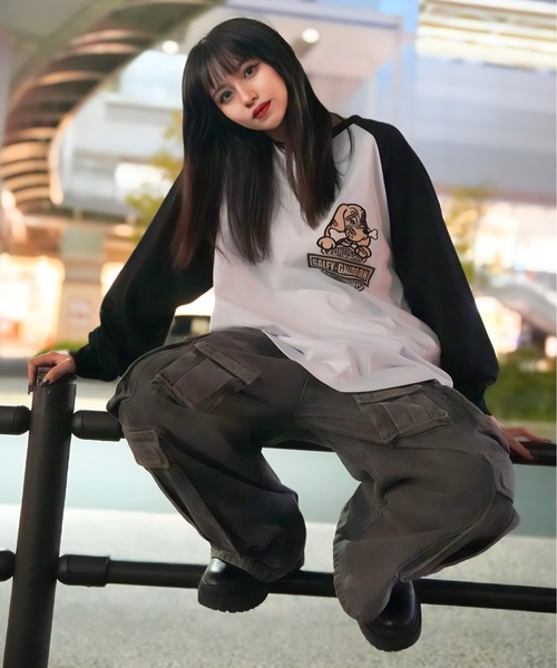GALFY(ガルフィー)の「GA×GALFY-バイク乗りロンTee(Tシャツ/カットソー・メンズ・ブラック/ブラック系2/チャコール/ホワイト・L/XL)」の5枚目の写真