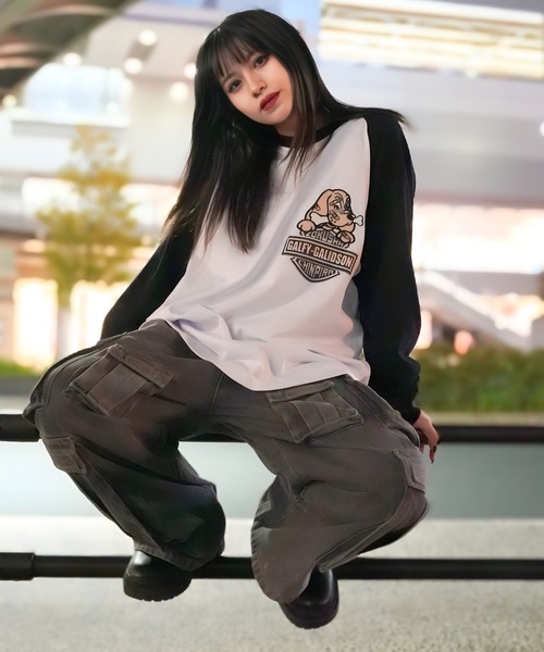 GALFY(ガルフィー)の「GA×GALFY-バイク乗りロンTee(Tシャツ/カットソー・メンズ・ブラック/ブラック系2/チャコール/ホワイト・L/XL)」の6枚目の写真