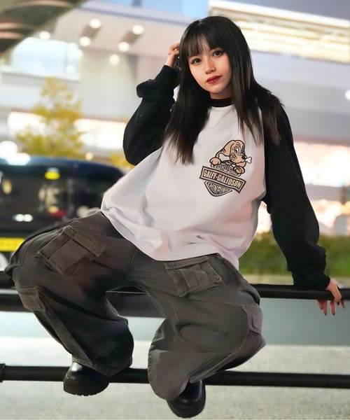 GALFY(ガルフィー)の「GA×GALFY-バイク乗りロンTee(Tシャツ/カットソー・メンズ・ブラック/ブラック系2/チャコール/ホワイト・L/XL)」の7枚目の写真