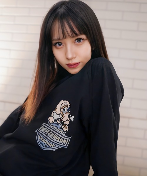 GALFY(ガルフィー)の「GA×GALFY-バイク乗りロンTee(Tシャツ/カットソー・メンズ・ブラック/ブラック系2/チャコール/ホワイト・L/XL)」の19枚目の写真