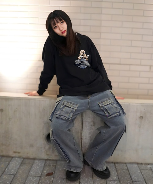 GALFY(ガルフィー)の「GA×GALFY-バイク乗りロンTee(Tシャツ/カットソー・メンズ・ブラック/ブラック系2/チャコール/ホワイト・L/XL)」の22枚目の写真