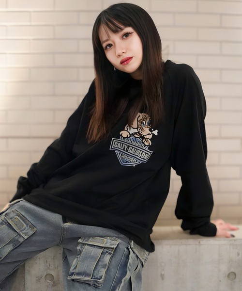 GALFY(ガルフィー)の「GA×GALFY-バイク乗りロンTee(Tシャツ/カットソー・メンズ・ブラック/ブラック系2/チャコール/ホワイト・L/XL)」の21枚目の写真