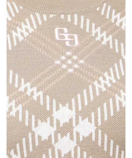 GYDA（ジェイダ）の「GG embroideryラメチェックニットワンピース（ワンピース・レディース・ベージュ/オフホワイト/ブラック・FREE）」の12枚目の写真