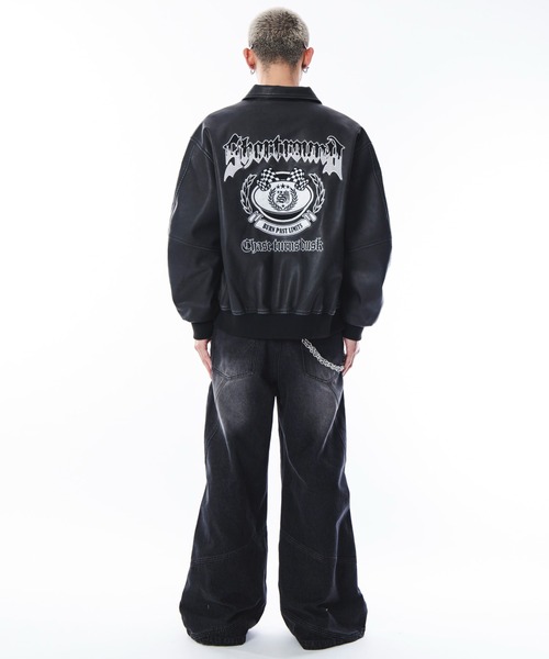 セール】SHORTROUND/【25年秋冬新作】PUグラフィックスタジャン