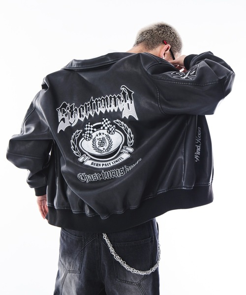 セール】SHORTROUND/【25年秋冬新作】PUグラフィックスタジャン