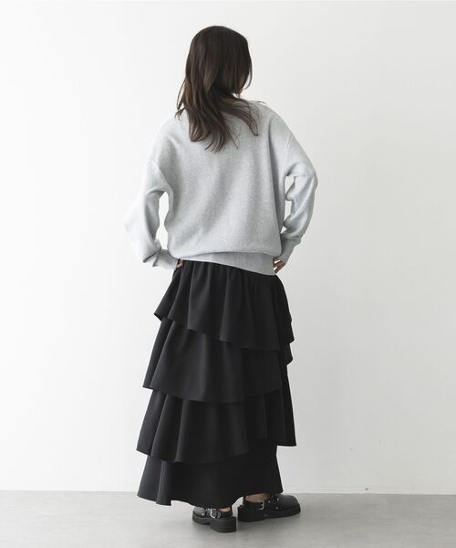 GARAGE OF GOOD CLOTHING（ガレージオブグッドクロージング）の「ムジランダムティアードフリルスカート（スカート・レディース・グレー/ブラック・FREE）」の15枚目の写真
