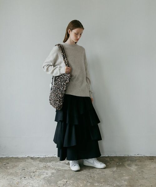 GARAGE OF GOOD CLOTHING（ガレージオブグッドクロージング）の「ムジランダムティアードフリルスカート（スカート・レディース・グレー/ブラック・FREE）」の20枚目の写真