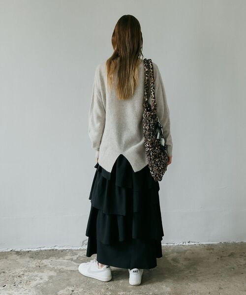 GARAGE OF GOOD CLOTHING（ガレージオブグッドクロージング）の「ムジランダムティアードフリルスカート（スカート・レディース・グレー/ブラック・FREE）」の19枚目の写真