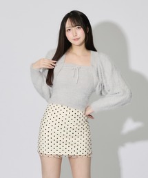 【2点セット】Ribbon Knit Camisole Ensemble / リボンニットキャミソールアンサンブル