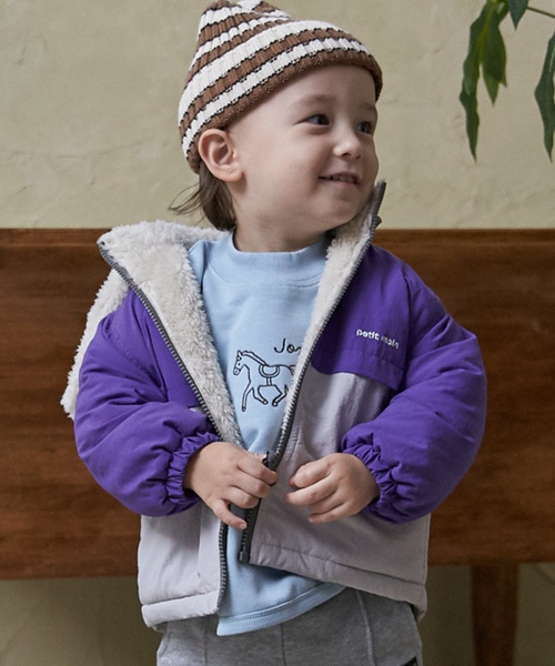 petit main(프티마인)의 「【세탁할 수 있는】리버시블 전환 블루존(블루존)」｜퍼플