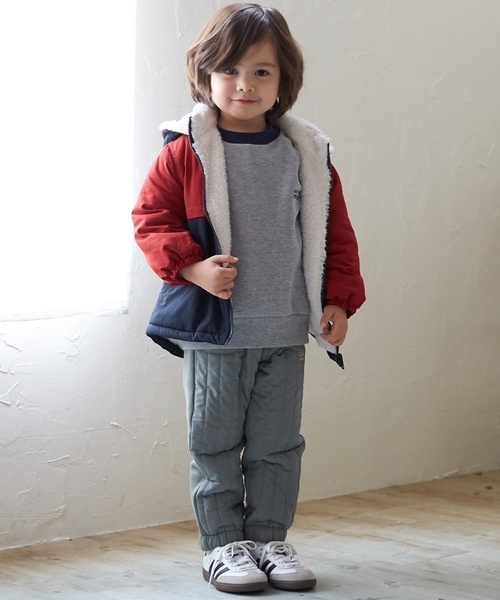 petit main（プティマイン）の「【洗える】リバーシブル切替ブルゾン（ブルゾン・キッズ・ブルー/パープル/ネイビー/レッド・110cm/90cm/100cm/120cm/130cm/80ｃｍ）」の7枚目の写真