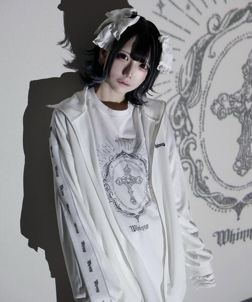 Whinny（ホワイニー）の「Whinny/カリスマ反抗期ジャージ（ブルゾン・レディース・サックスブルー/ブラック/ホワイト・FREE）」の12枚目の写真