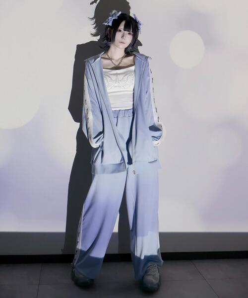 Whinny（ホワイニー）の「Whinny/カリスマ反抗期ジャージ（ブルゾン・レディース・サックスブルー/ブラック/ホワイト・FREE）」の21枚目の写真