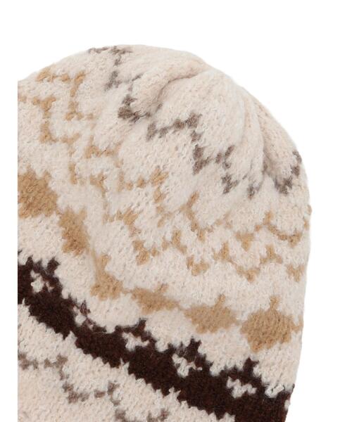 Samansa Mos2（サマンサ モスモス）の「【消臭効果】ジャガードニット帽（ハット・レディース・ベージュ/モカ・F）」の17枚目の写真