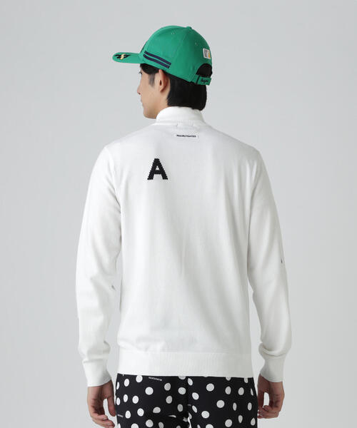 PEARLY GATES（パーリーゲイツ）の「12G部分ジャガードカシミヤタッチコットンハイネックニットプルオーバー（Tシャツ/カットソー・メンズ・ネイビー/ピンク/ホワイト・MEDIUM/LARGE/XX-LARGE/X-LARGE）」の6枚目の写真