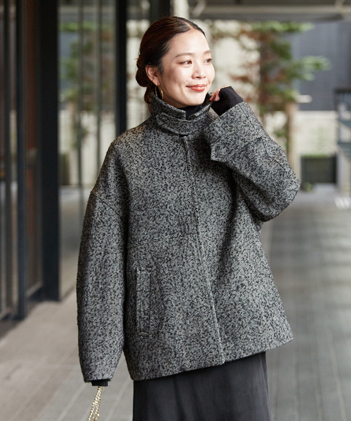 セール】ブークレツイルショートコート（その他アウター）｜B.C STOCK