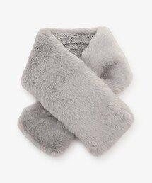 Afternoon Tea | ケーブルニットフェイクファーティペット(マフラー)