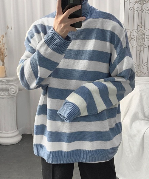 セール】タートルネックボーダーニット（ニット/セーター）｜SallyLunn