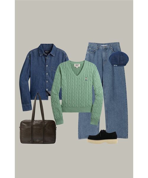 AVANDRESS(アバンドレス )の「This is wide pants SKY BLUE(デニムパンツ・レディース・その他・1(S)/2(M)/0(XS)/3(L)/4(XL))」の11枚目の写真
