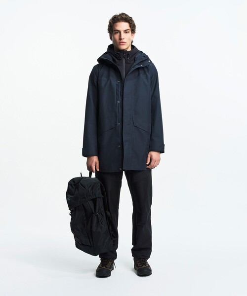 AIGLE(エーグル)の「GORE-TEX ゴアテックス 防水 透湿 防風 2レイヤージャケット T-KIT / フード脱着可(マウンテンパーカー・メンズ・モスグリーン/アイボリー/セージグリーン/ブラック・M/S/L)」の6枚目の写真