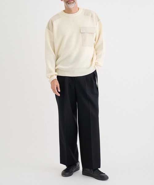 N.HOOLYWOOD（N.ハリウッド）の「【N.HOOLYWOOD/エヌハリウッド】別注TRNG ONLY KNIT PO（ニット/セーター・メンズ・ホワイト/ブラック・40/38/36）」の16枚目の写真