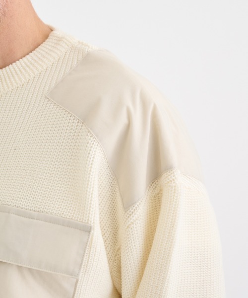 N.HOOLYWOOD（N.ハリウッド）の「【N.HOOLYWOOD/エヌハリウッド】別注TRNG ONLY KNIT PO（ニット/セーター・メンズ・ホワイト/ブラック・40/38/36）」の12枚目の写真