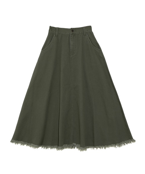 PUNYUS（プニュズ）の「フリンジロングスカート（スカート・レディース・ブラウン/ライトブルー/カーキ/ブラック・1/2/3/4）」の17枚目の写真