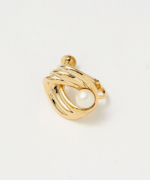 BEAUTY&YOUTH UNITED ARROWS（ビューティーアンドユースユナイテッドアローズ）の「メタルライン パールモチーフ イヤリング（イヤリング・レディース・ゴールド・FREE）」の5枚目の写真