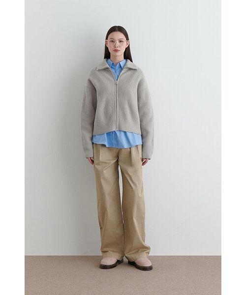 MUSINSA STANDARD WOMAN（ムシンサスタンダードウーマン）の「ウィメンズリバースツーピンタックワイドチノパンツ[ベージュ]（その他パンツ・レディース・その他・30/24/25/26/27/28/29）」の13枚目の写真