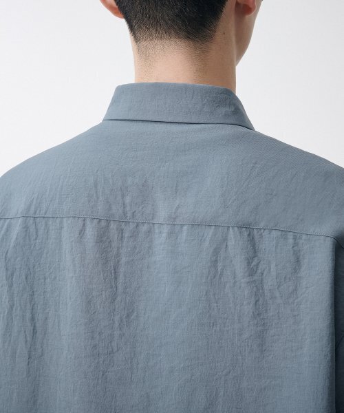 MUSINSA STANDARD（ムシンサスタンダード）の「リラックスドリネンライク半袖シャツ[ブルーグレー]（シャツ/ブラウス・メンズ・その他・SMALL/MEDIUM/LARGE/X-LARGE/XX-LARGE）」の10枚目の写真