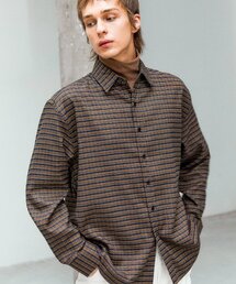 TRIP LE SENS（トリップ ル センス）の「ファインウールクラシックチェックシャツ_イエローネイビー（シャツ/ブラウス）」