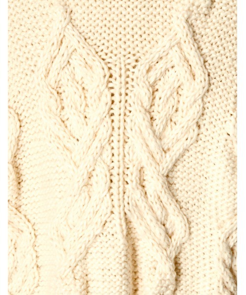 RUMCHE(ラムシェ)の「Deformation Cable Knit Cardigan / 変形ケーブルニットカーディガン(カーディガン/ボレロ・レディース・オフホワイト/ブラック・FREE)」の15枚目の写真