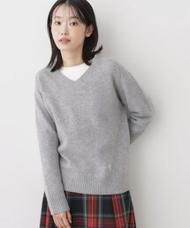 ウールカシミヤVネック