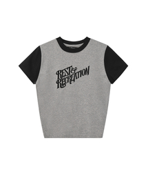 Rest&Recreation（レストアンドレクリエーション）の「ウェーブ ロゴ カラーリング Tシャツ - グレー（Tシャツ/カットソー）」