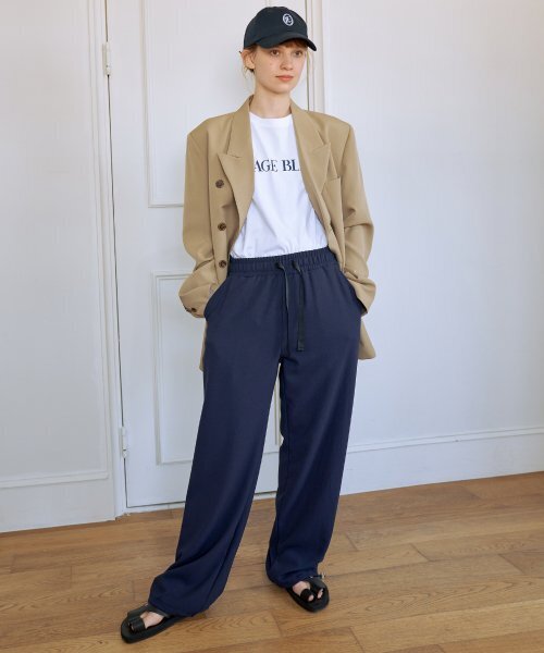 TRIP LE SENS(トリップ ル センス)の「ラウンジストリングクレープパンツ_NAVY(スウェットパンツ・レディース・その他・LARGE/MEDIUM)」の2枚目の写真