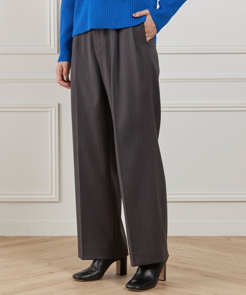 INED(イネド)の「TWサテンセミワイドパンツ(その他パンツ・レディース・ネイビー/キャメル/チャコールグレー・9号/11号/7号)」の18枚目の写真