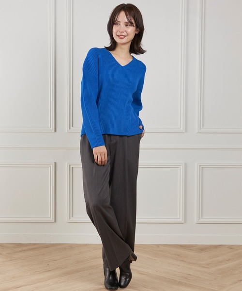 INED(イネド)の「TWサテンセミワイドパンツ(その他パンツ・レディース・ネイビー/キャメル/チャコールグレー・9号/11号/7号)」の19枚目の写真