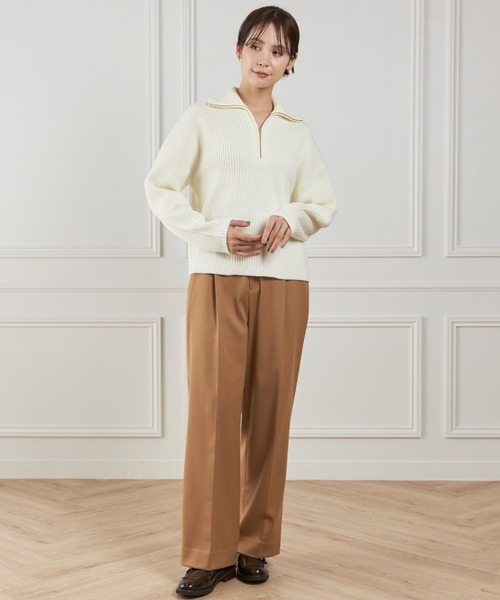 INED(イネド)の「TWサテンセミワイドパンツ(その他パンツ・レディース・ネイビー/キャメル/チャコールグレー・9号/11号/7号)」の21枚目の写真