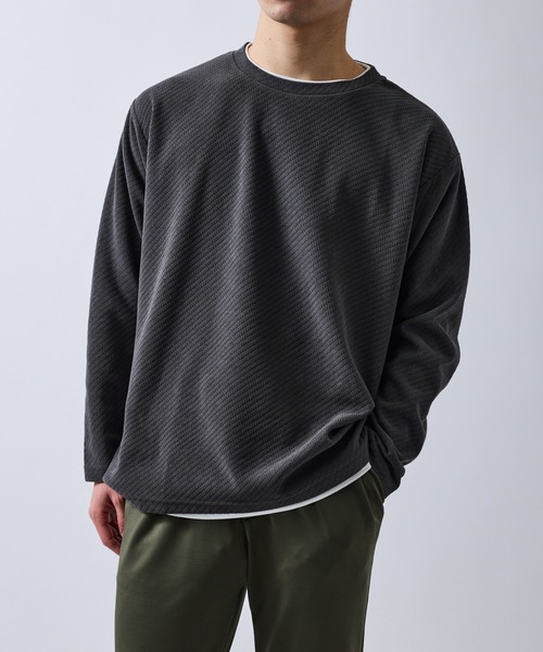 j.n.r.d(ジェー・エヌ・アール・ディー)の「カルゼモールジャガードプルオーバー(スウェット・メンズ・キナリ/オレンジ/グレー・LL/S/M/L)」の1枚目の写真