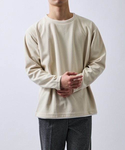 j.n.r.d(ジェー・エヌ・アール・ディー)の「カルゼモールジャガードプルオーバー(スウェット・メンズ・キナリ/オレンジ/グレー・LL/S/M/L)」の13枚目の写真