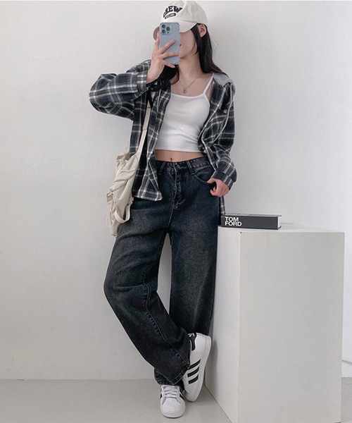 NANEA(ナネア)の「フード付きチェック柄シャツ(シャツ/ブラウス・レディース・ブラック・フリー)」の14枚目の写真