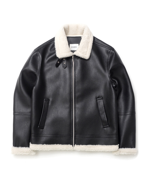 QT8 GARMENTS(キューティーエイトガーメント)の「RG B-3 Mouton Jacket (Black/Beige)(ムートンコート・レディース・その他・LARGE/MEDIUM/X-LARGE)」の1枚目の写真