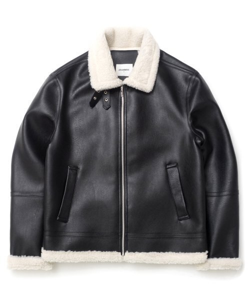 QT8 GARMENTS(キューティーエイトガーメント)の「RG B-3 Mouton Jacket (Black/Beige)(ムートンコート・レディース・その他・LARGE/MEDIUM/X-LARGE)」の3枚目の写真