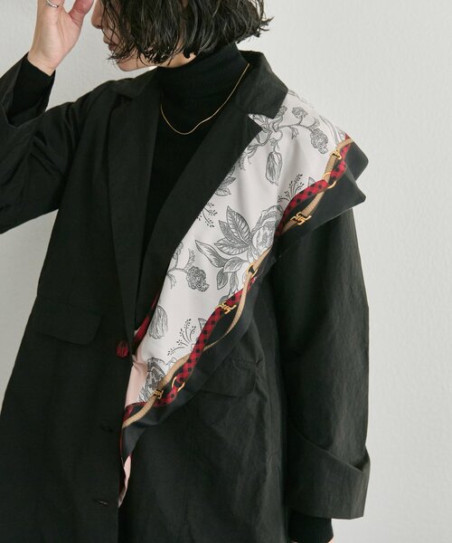 ear PAPILLONNER(イアパピヨネ)の「クラシックチェックストール(ストール/ショール・レディース・レッド/サックスブルー・FREE)」の14枚目の写真