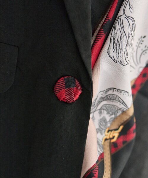 ear PAPILLONNER(イアパピヨネ)の「クラシックチェックストール(ストール/ショール・レディース・レッド/サックスブルー・FREE)」の17枚目の写真