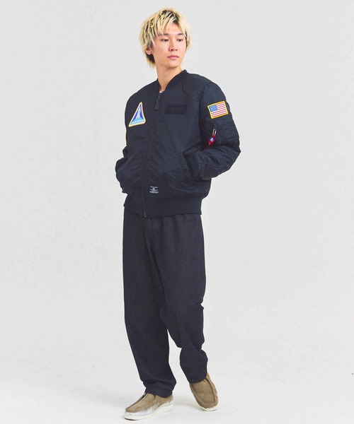 Alpha Industries（アルファインダストリーズ）の「ALPHA-NASA MA-1 FLIGHT JACKET GEN II（その他アウター・メンズ・ブラック・L/S/M）」の2枚目の写真