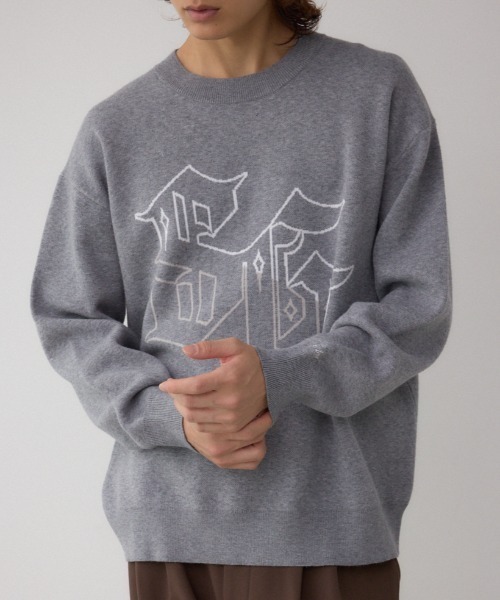 AZUL by moussy(アズールバイマウジー)の「STAY GOLDニット(ニット/セーター・メンズ・杢グレー/ブラック/ブラウン・MEDIUM/LARGE)」の1枚目の写真